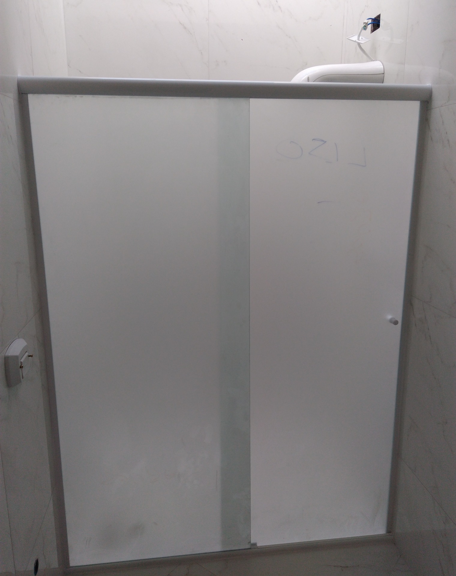 box de vidro jateado